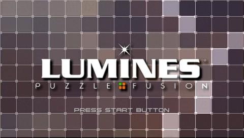 Lumines title screen for PSP